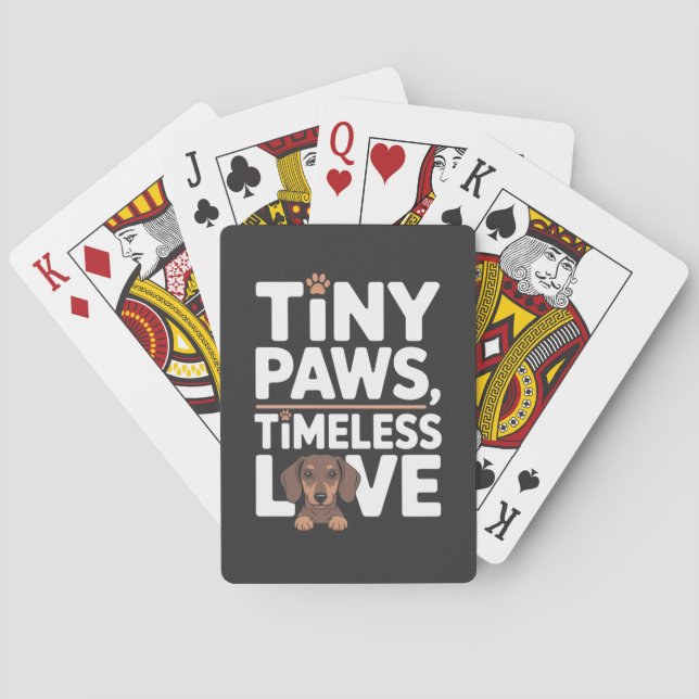 Baralho Dachshund Tiny Paws, Timeless Love (Verso)