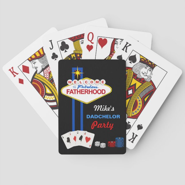 Baralho Dadchelor Party Personalized Playing Cards (Verso)