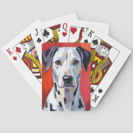 Baralho Dálmata | Pintura Cachorro Pet Vermelho