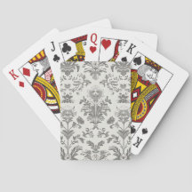 Damasco Floral Branco Vitoriano Antigo