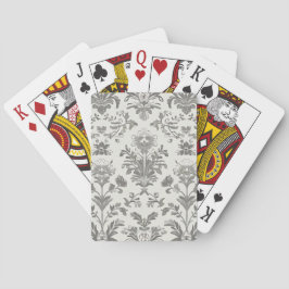 Baralho Damasco Floral Branco Vitoriano Antigo