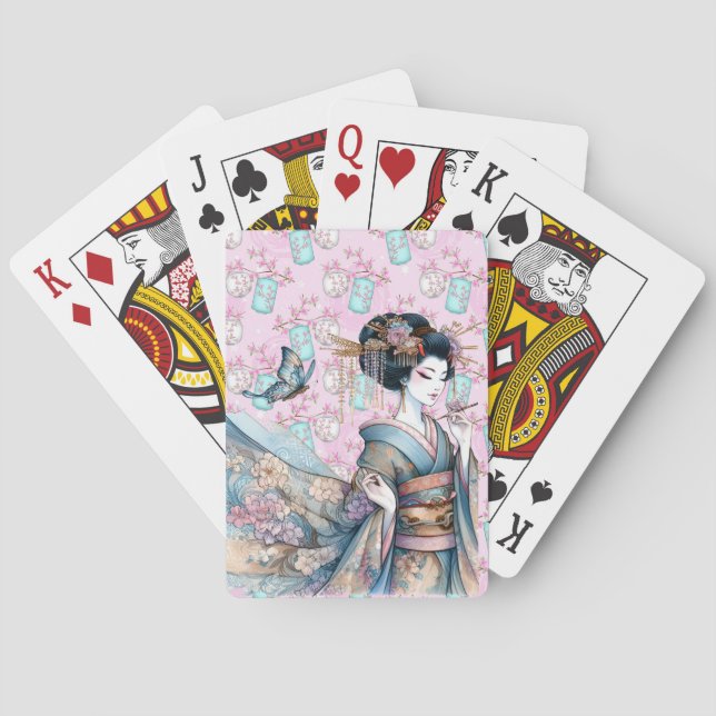 Baralho Dançarina Geisha Asiática (Verso)
