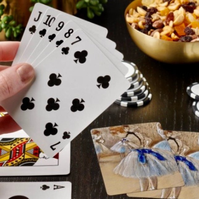 Baralho Dançarino de Dega Com Laço Azul (Poker cards easy to shuffle, smooth card stock. Dimensions: 2.5" x 3.5”. 
)