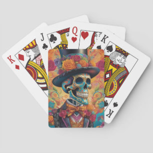 Baralho Dapper Skeleton Elegance: Dia dos Mortos