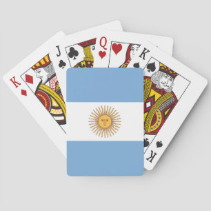 Baralho de Cartas com a Bandeira da Argentina