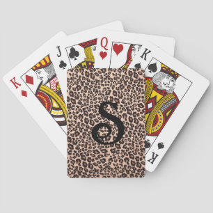 Baralho de Cartas com Monograma e Estampa de Leopa