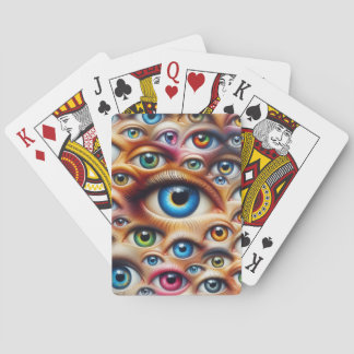 Baralho de Cartas com Olhos Surrealistas Personali