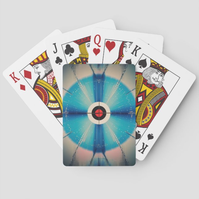 Baralho de Cartas de Jogar Abstrato em Grade de Po (Verso)