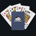 Baralho de Cartas de Jogar Azul-Marinho Personaliz<br><div class="desc">Este baralho de cartas personalizadas em azul-marinho é perfeito para uso diário ou para dar como lembrança na sua próxima festa. Personalize-o com seu nome ou citação especial.</div>