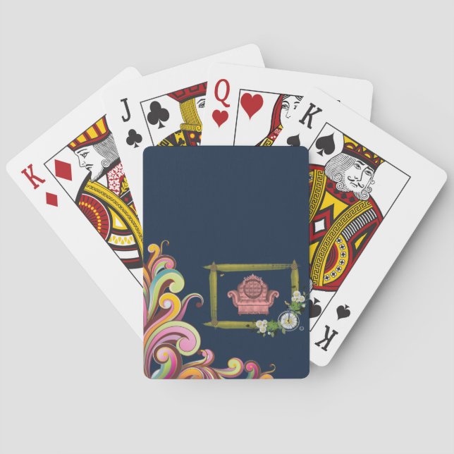 Baralho de Cartas de Jogar Florais (Verso)