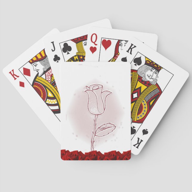 Baralho de Cartas de Jogar Florais (Verso)