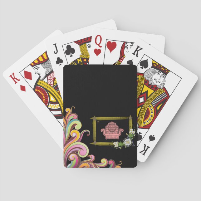 Baralho de Cartas de Jogar Florais (Verso)