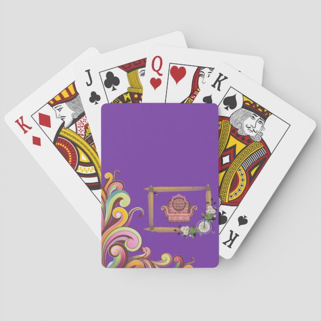 Baralho de Cartas de Jogar Florais (Verso)