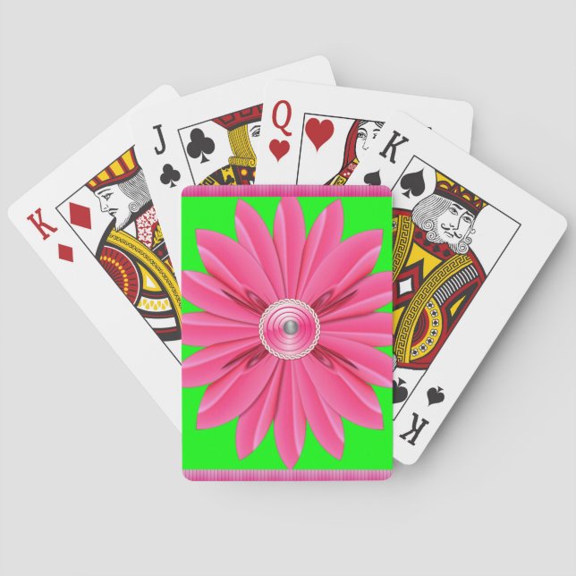 Baralho de Cartas de Jogar Florais (Verso)