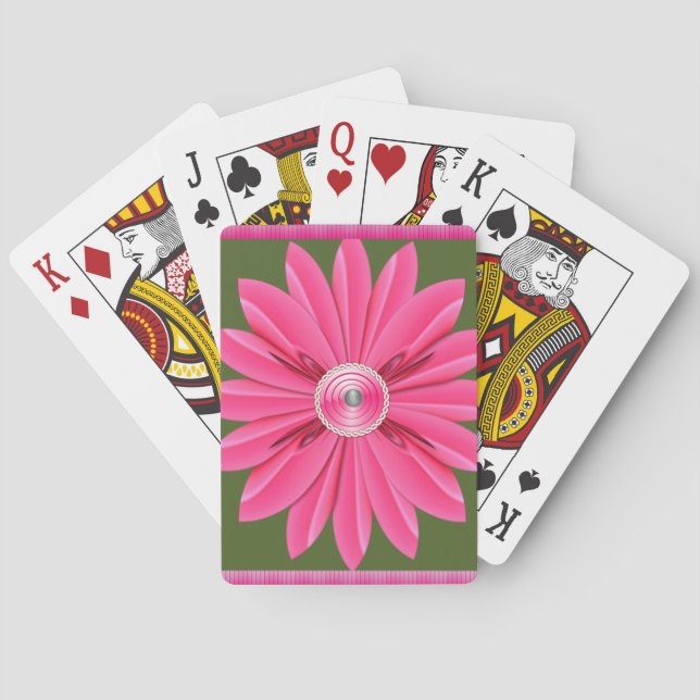Baralho de Cartas de Jogar Florais (Verso)