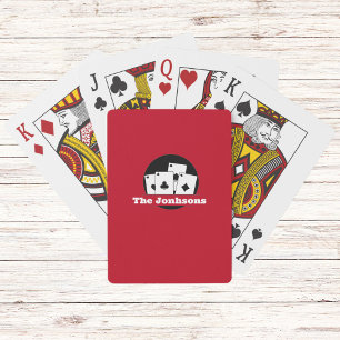 Baralho de Cartas de Jogar Vermelhas com Monograma