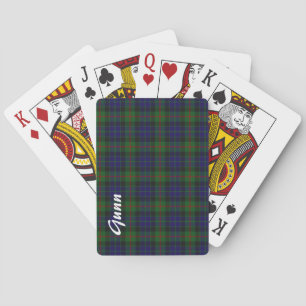 Baralho de Cartas de Jogar Xadrez Tartan do Clã Gu