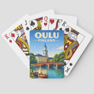 Baralho de Cartas de Oulu Finlândia Arte de Viagem