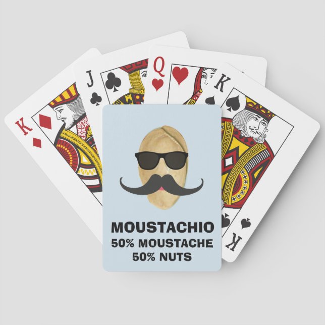 Baralho de Cartas de Piada do Bigode de Pistácio E (Verso)