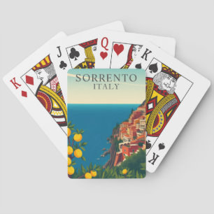 Baralho de Cartas de Sorrento Itália Vintage Viage