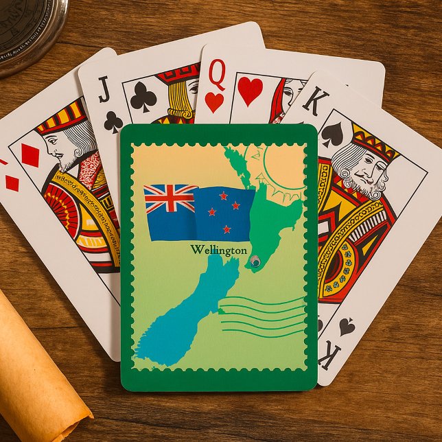 Baralho de Cartas do Mapa da Nova Zelândia (Criador carregado)