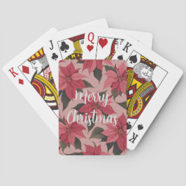 Baralho de Cartas Vermelhas Rosadas Feliz Natal Po