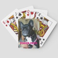 De "cartões de jogo da cara póquer" do buldogue