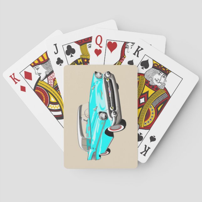 Baralho De Shoebox cartões 1957 de jogo no azul e no (Verso)