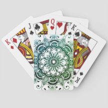 Deck de Cartões de Mandala Azul e Verde