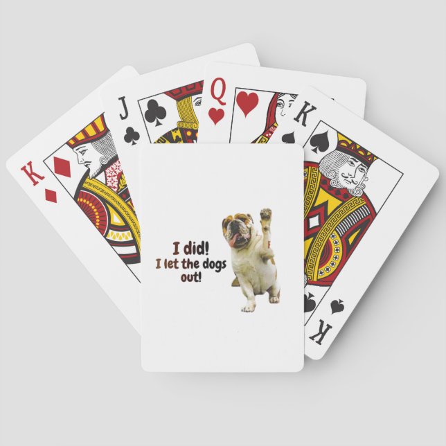 Baralho Deck of play cards, com um Bulldog (Verso)