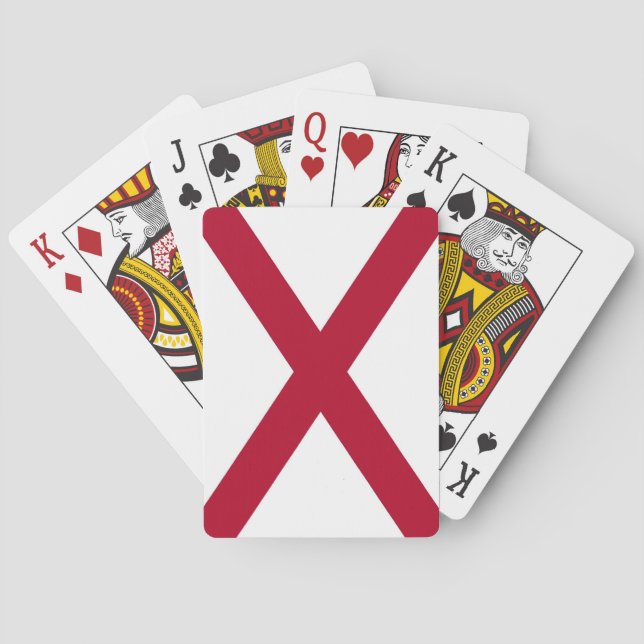 Baralho Deck Playing Cards with Flag of Alabama (Verso)