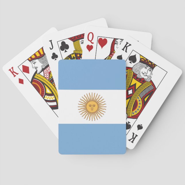 Baralho Deck Playing Cards with Flag of Argentina (Verso)