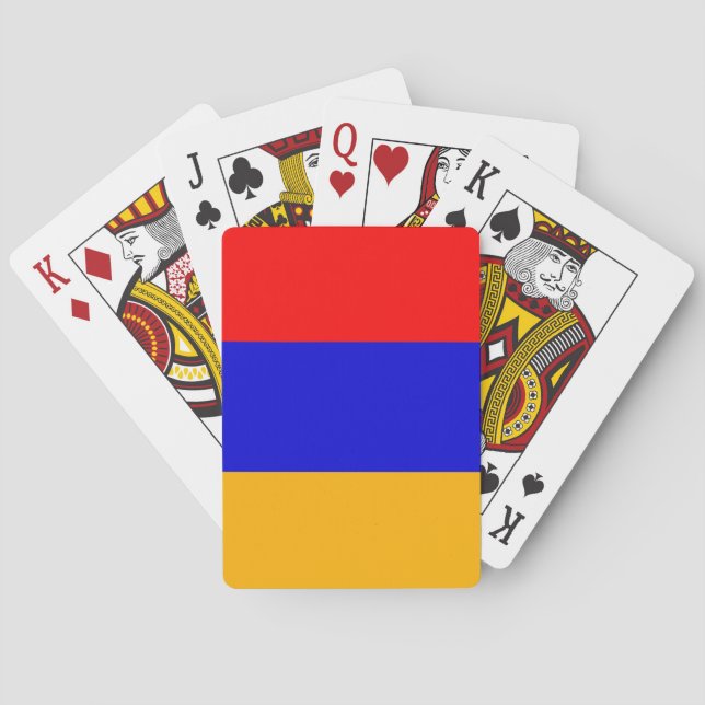 Baralho Deck Playing Cards with Flag of Armenia (Verso)