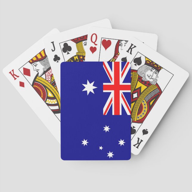 Baralho Deck Playing Cards with Flag of Australia (Verso)