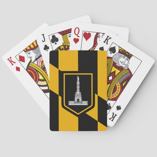 Baralho Deck Playing Cards with Flag of Baltimore, USA (Verso)