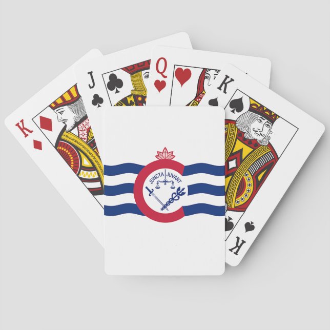 Baralho Deck Playing Cards with Flag of Cincinnati, US (Verso)