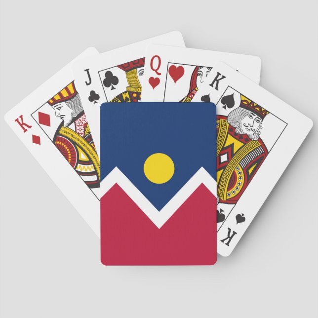 Baralho Deck Playing Cards with Flag of Denver, USA (Verso)