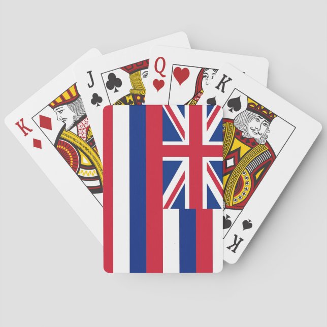 Baralho Deck Playing Cards with Flag of Hawaii (Verso)