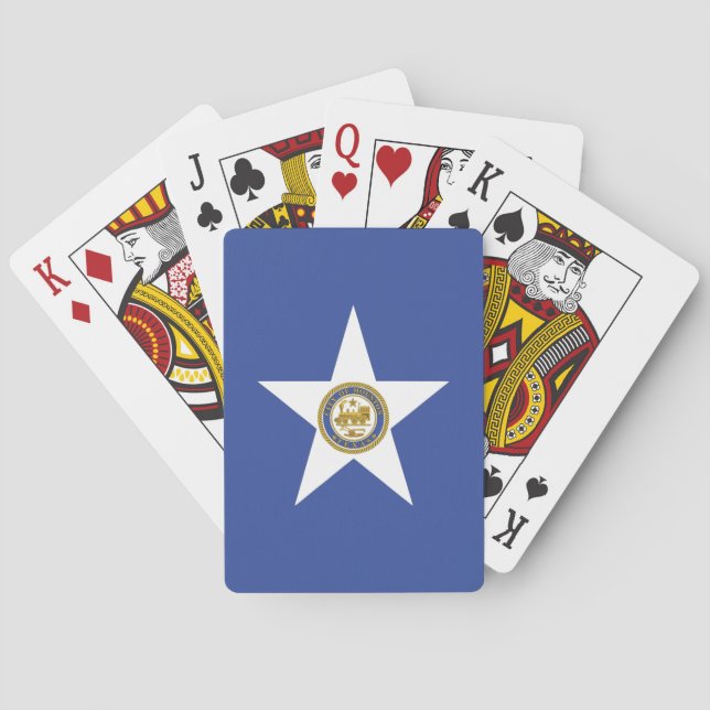 Baralho Deck Playing Cards with Flag of Houston, USA (Verso)