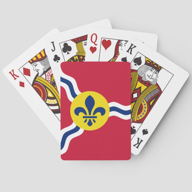 Baralho Deck Playing Cards with Flag of St. Louis, USA (Verso)