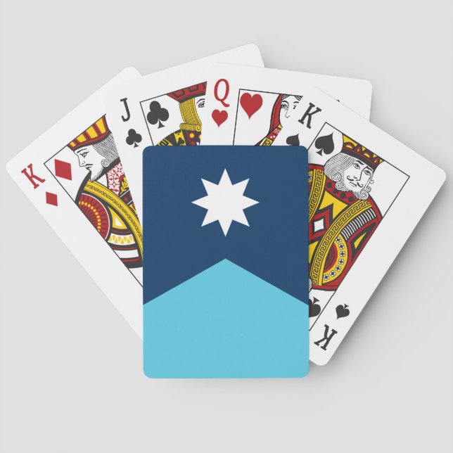 Baralho Deck Playing Cards with new Flag of Minnesota (Verso)