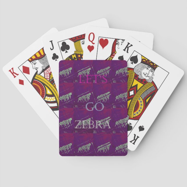 Baralho Decoração com Estampa de Zebra: Um Design Divertid (Verso)