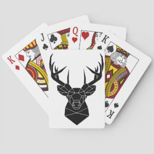 Baralho Deer Head Geométrico Arquivo Ai Silhout Stag P