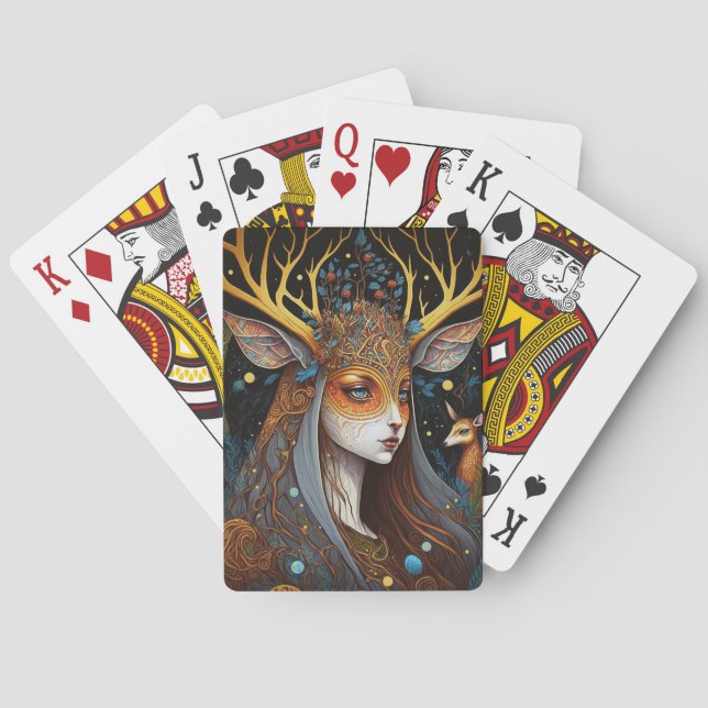 Baralho Deer Lady Fantasy Art (Verso)