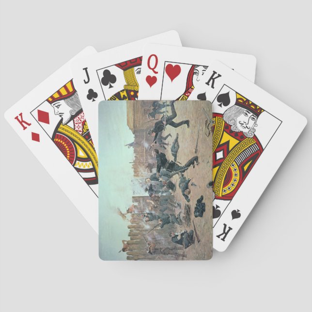 Baralho Defendendo o forte: Os indianos atacam uma (Verso)