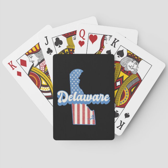 Baralho Delaware USA Map bandeira americana (Verso)