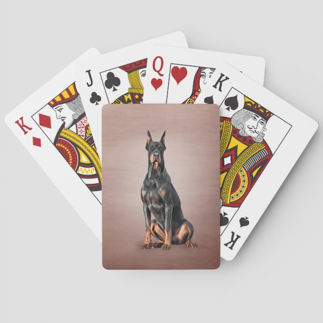 Baralho Desenhando cachorro doberman (Verso)