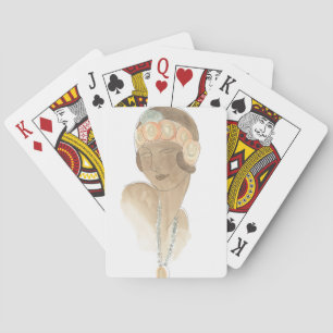 Baralho Desenho da Moda Flapper - Mulher com Cabeça