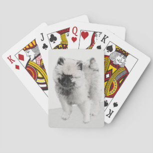 Baralho Desenho de Cachorro Keeshond - Arte Original de Ca