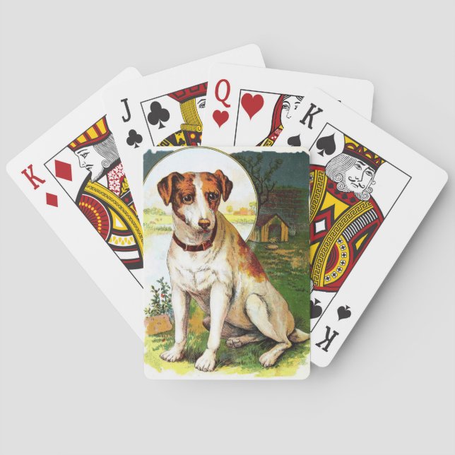 Baralho Desenho do vintage: Jack Russel Terrier (Verso)